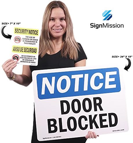 שלט הודעה על OSHA - גלאי הפסקת זכוכית בשימוש | סימן אלומיניום | הגן על העסק שלך, אתר הבנייה, המחסן והחנות שלך | מיוצר בארהב